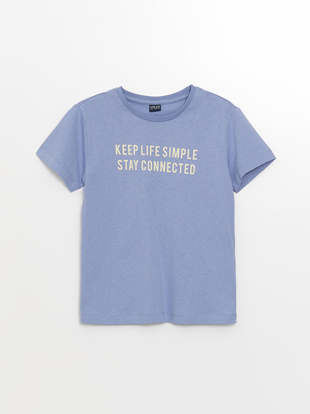 LCW ECO Crew Neck Printed Short Sleeve Boys' T-Shirt -S4JL06Z4-GTR