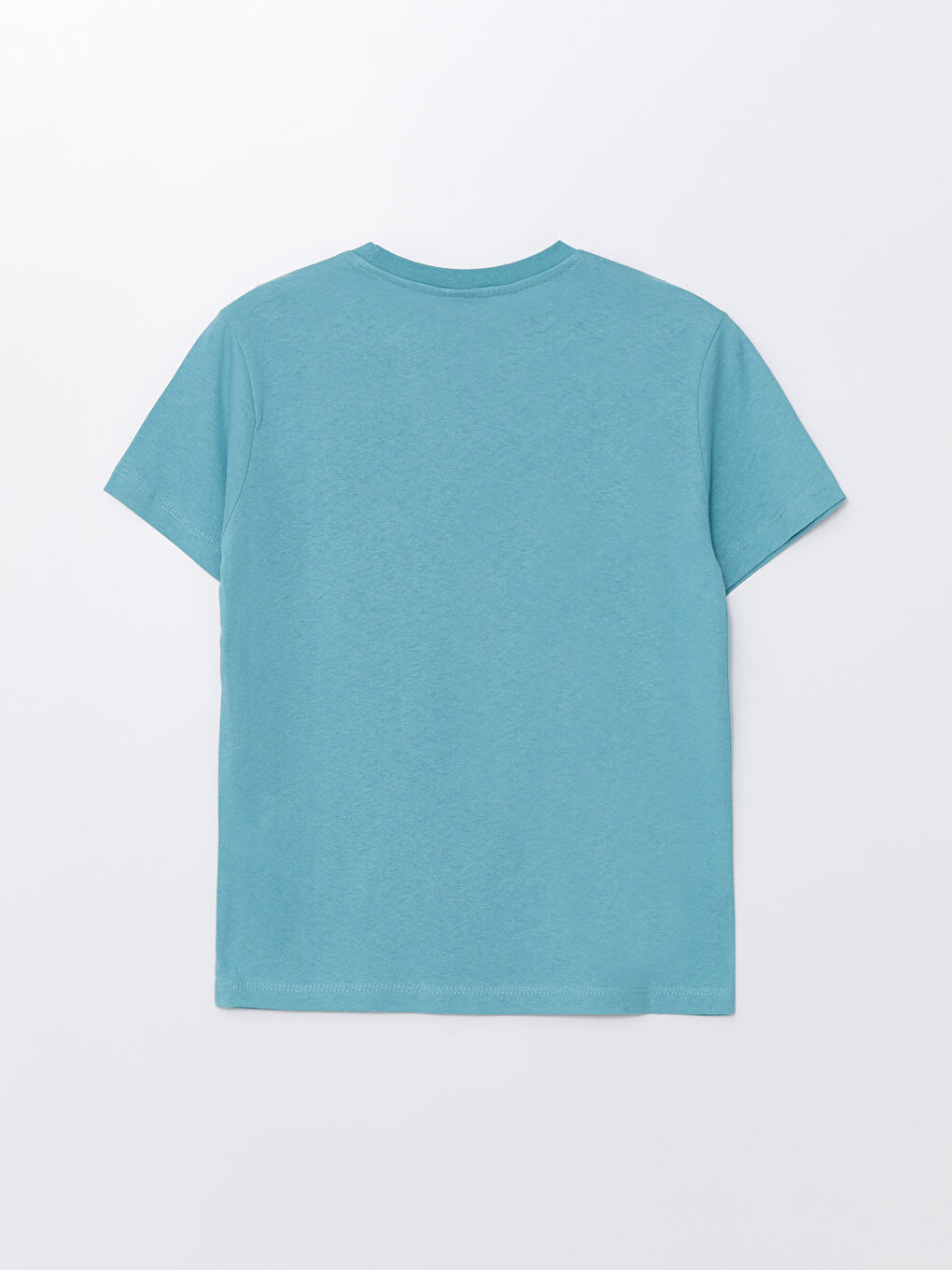 Turkuaz Bisiklet Yaka Baskılı Kısa Kollu Erkek Çocuk Tişört-1
