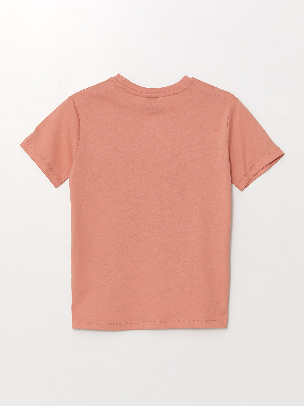 Mercan Bisiklet Yaka Baskılı Kısa Kollu Erkek Çocuk Tişört-1