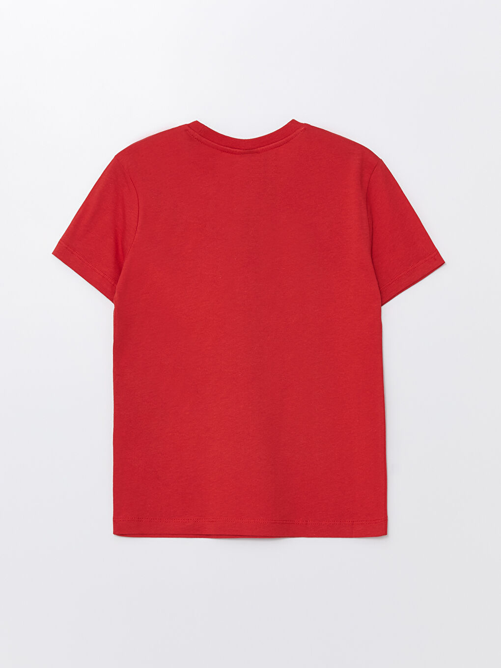 Kırmızı Bisiklet Yaka Baskılı Kısa Kollu Erkek Çocuk Tişört-4