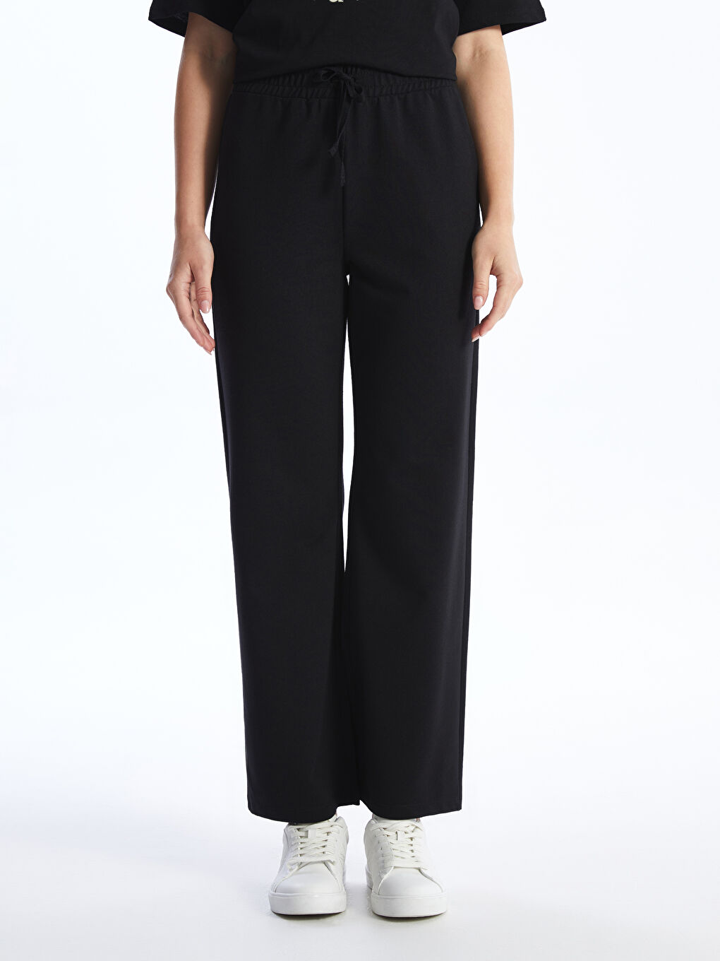 Women's Elasticated Waist Plain Sweatpants -S4JL57Z8-CVL