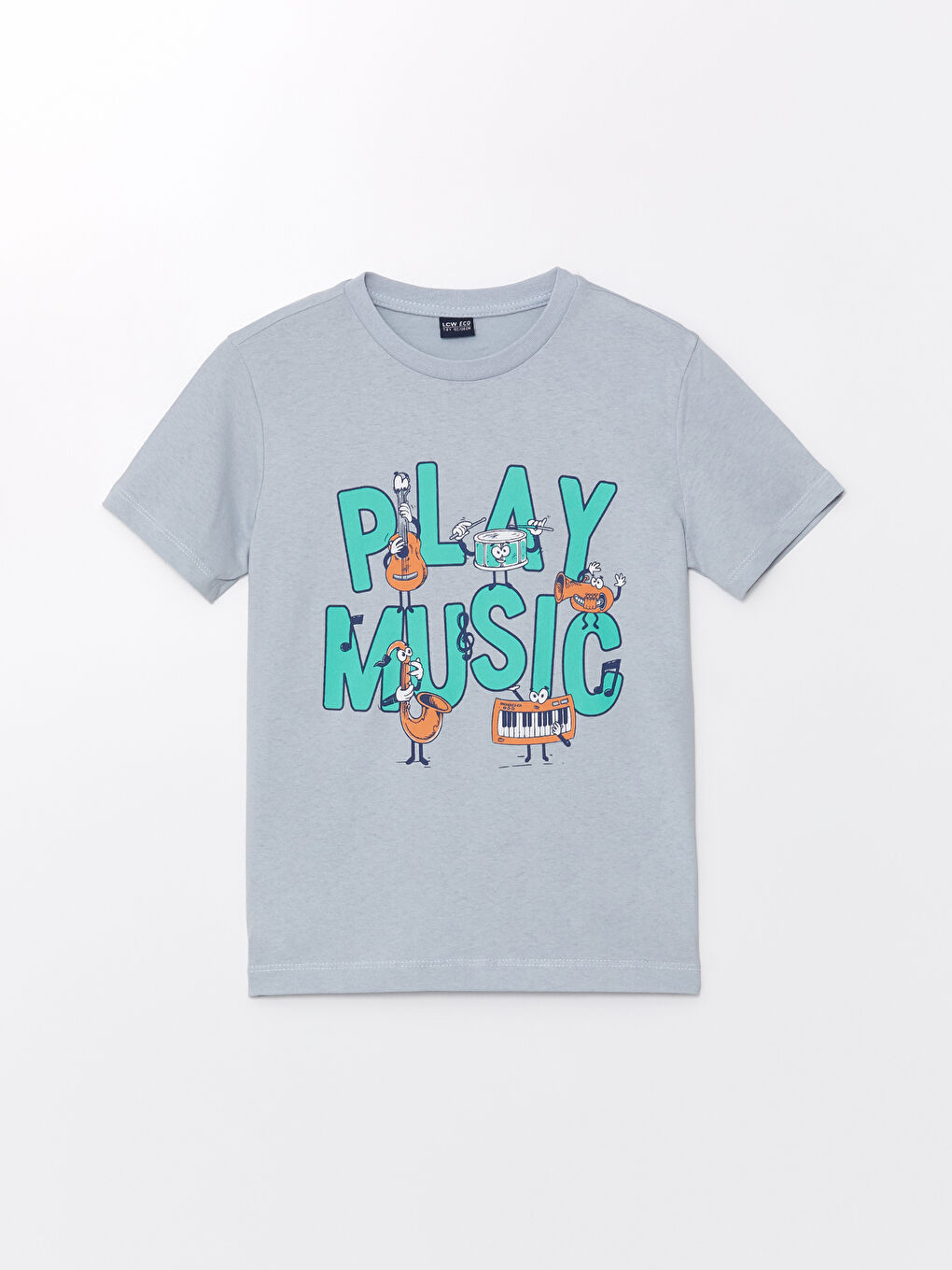 LCW ECO Crew Neck Printed Short Sleeve Boys' T-Shirt -S4JL79Z4-FFH