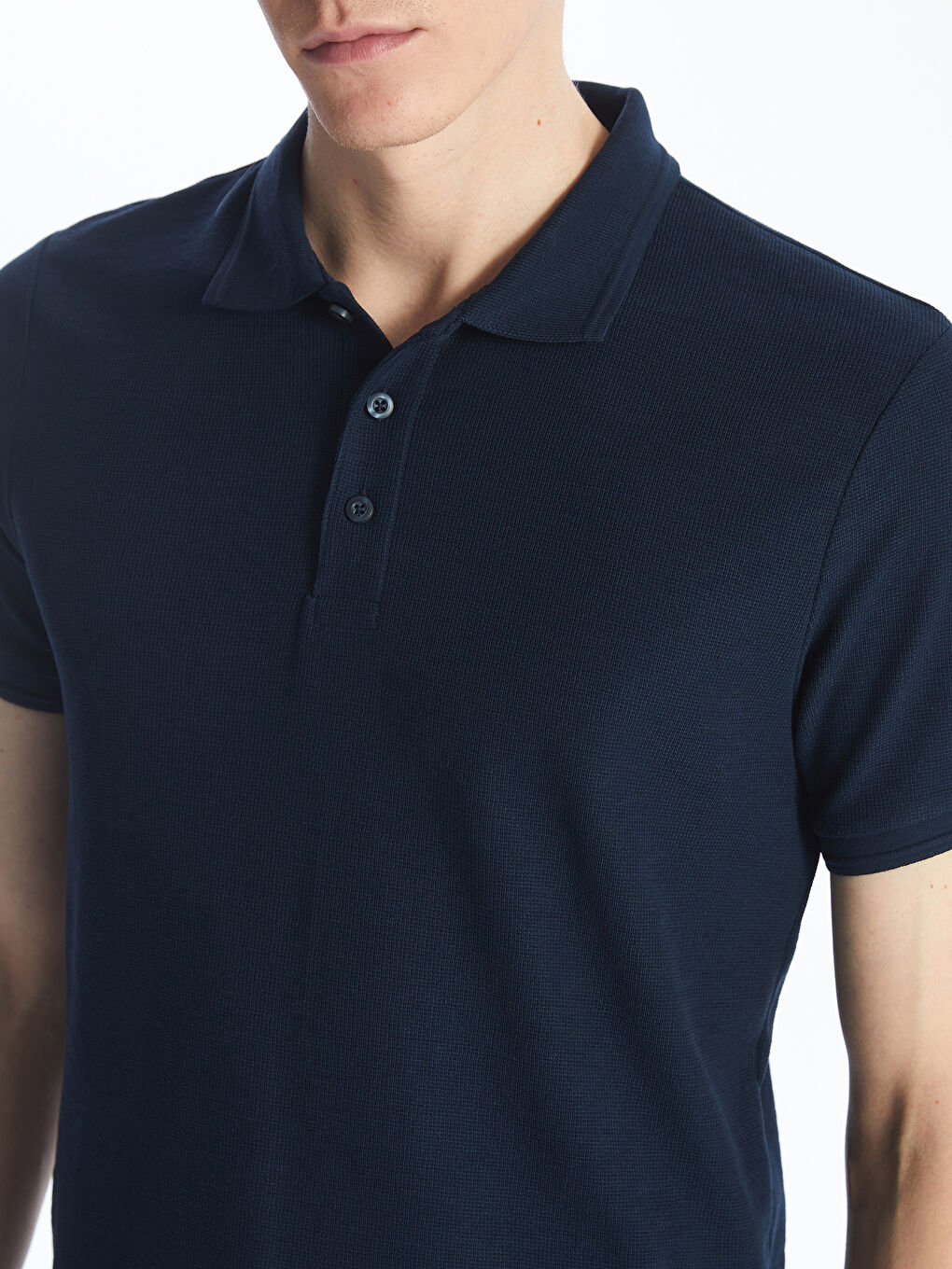 LCWAIKIKI كلاسيك تیشێرت پۆڵۆ یه‌خه‌ی قۆڵ كورت پیکێ بۆ پیاوان -S4JL96Z8-DWP