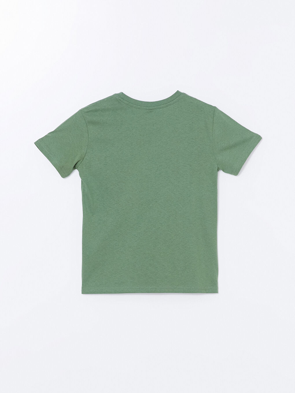 Yeşil Bisiklet Yaka Baskılı Kısa Kollu Erkek Çocuk Tişört-2