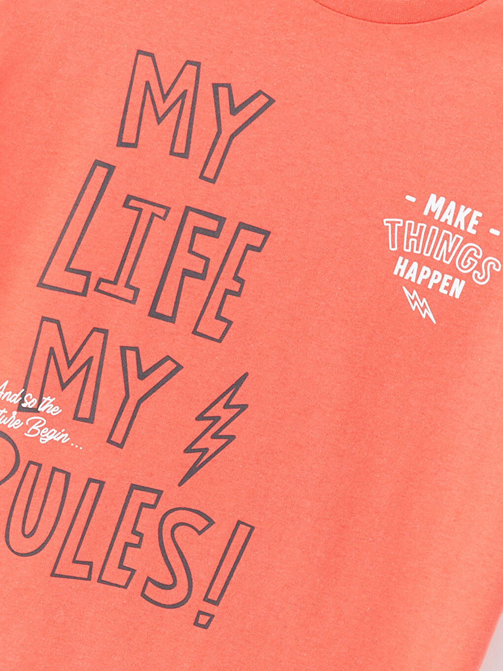 تيشيرت للأولاد بأكمام قصيرة مطبوع برقبة دائرية-2