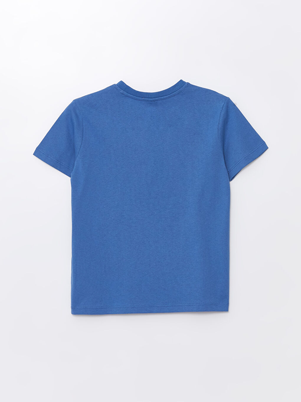 Mavi Bisiklet Yaka Baskılı Kısa Kollu Erkek Çocuk Tişört-1