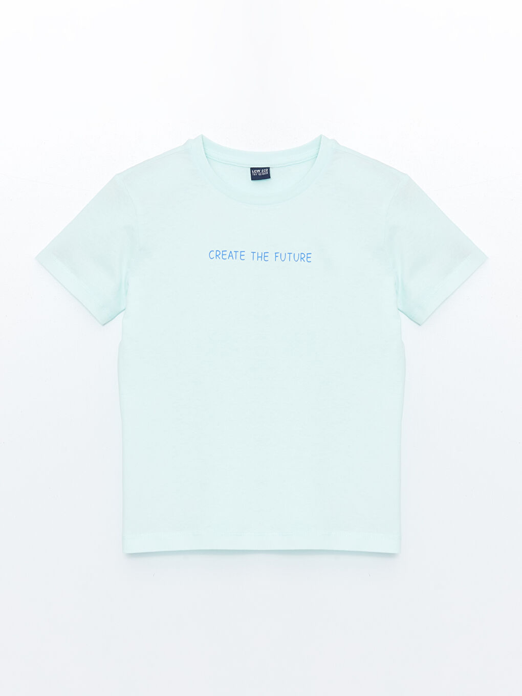 Turkuaz Bisiklet Yaka Baskılı Kısa Kollu Erkek Çocuk Tişört