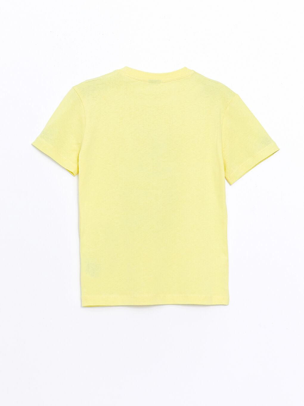 Sarı Bisiklet Yaka Nostaljik Maymun Baskılı Kısa Kollu Erkek Çocuk Tişört-1