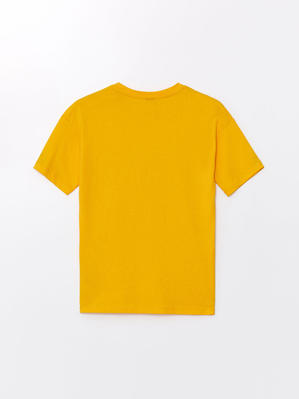 Turuncu Rahat Kalıp Bisiklet Yaka Kısa Kollu Erkek Çocuk Tişört-1
