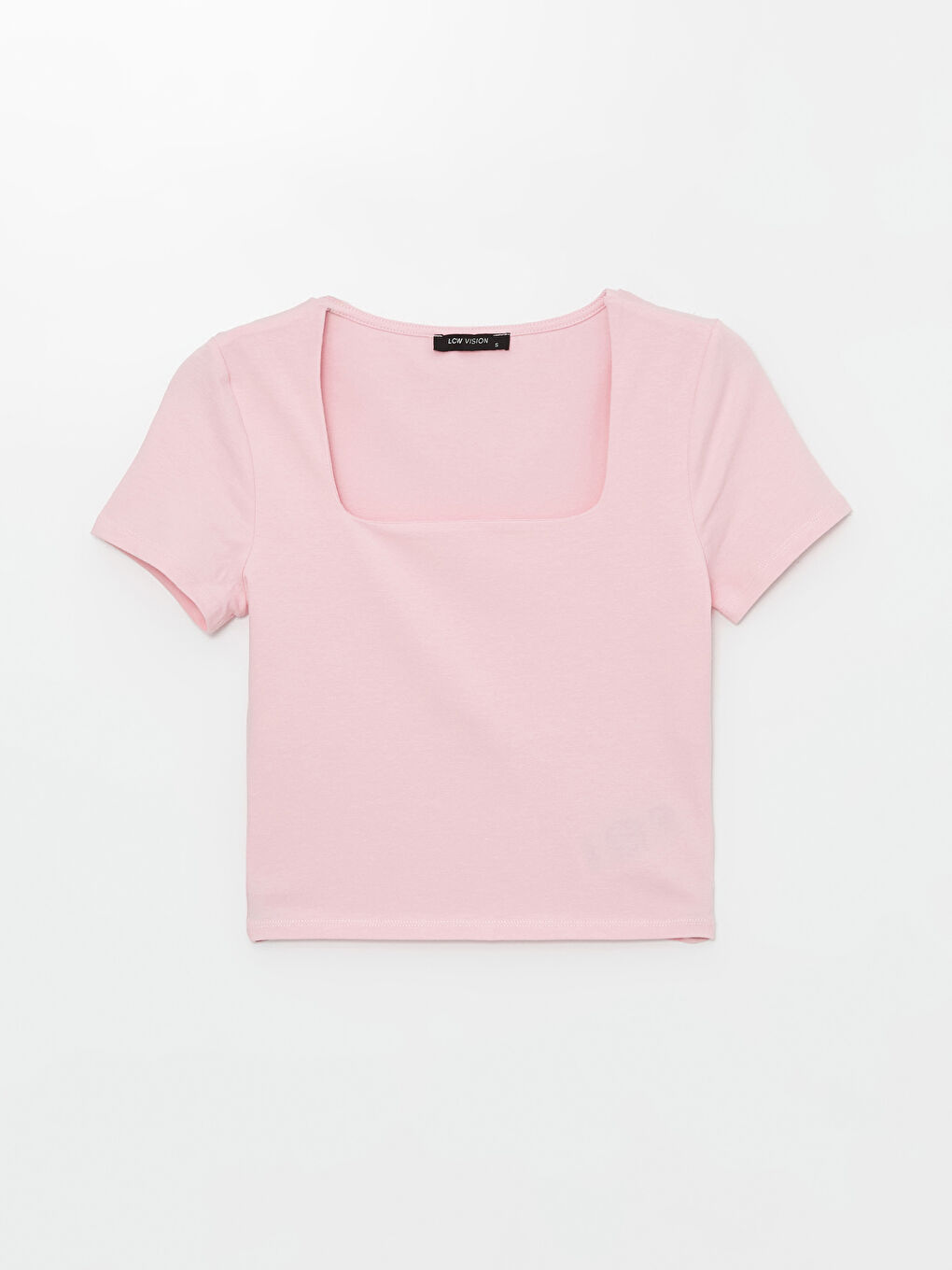 Square Neck Straight Short Sleeve Women T-Shirt -S4JM79Z8-FZP