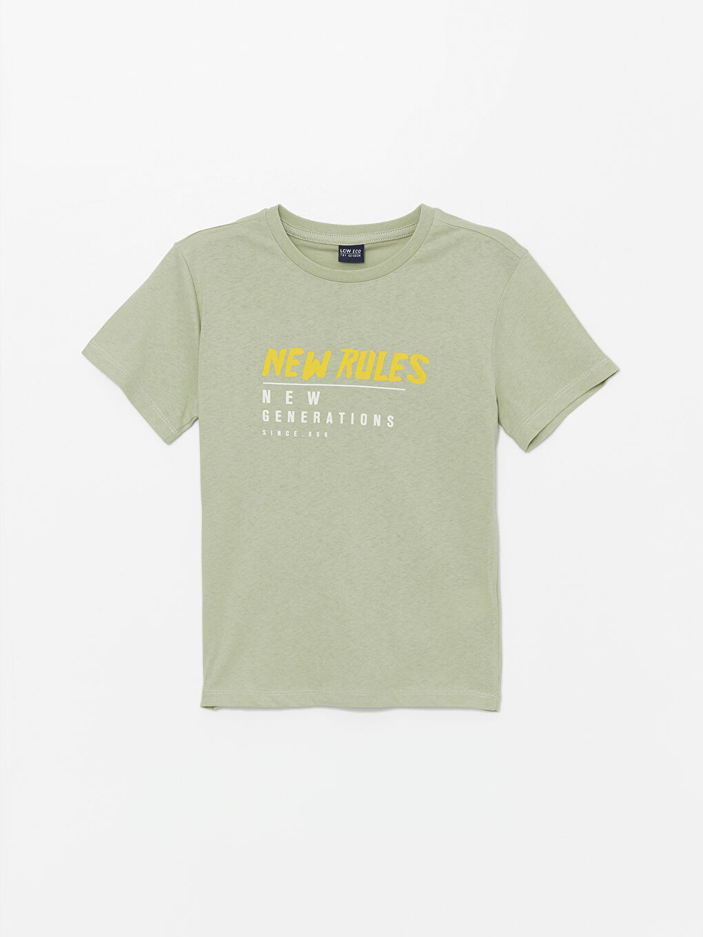 Crew Neck Printed Short Sleeve Boys' T-Shirt
