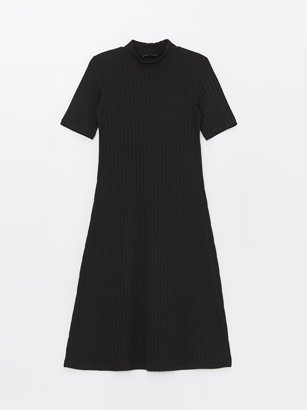 Grandad Collar Plain Short Sleeve Women's Dress -S4JN07Z8-CVL