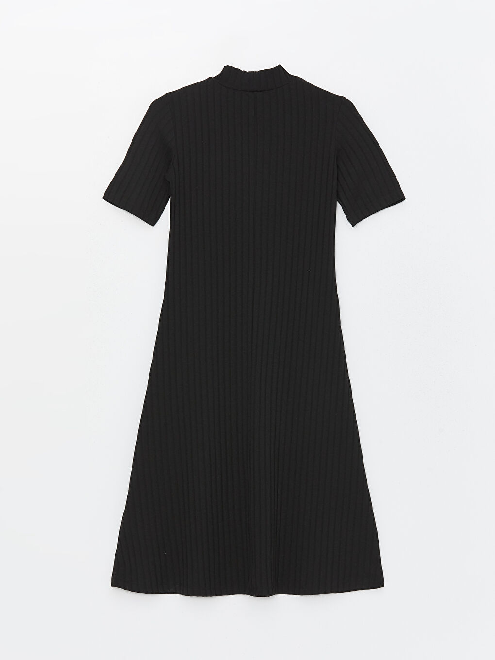 Grandad Collar Plain Short Sleeve Women's Dress -S4JN07Z8-CVL