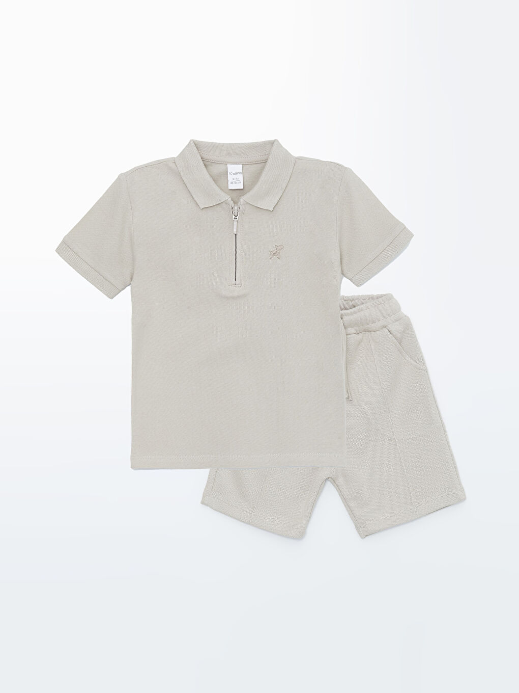 Polo Neck Embroidered Baby Boy T-Shirt and Shorts Set of 2