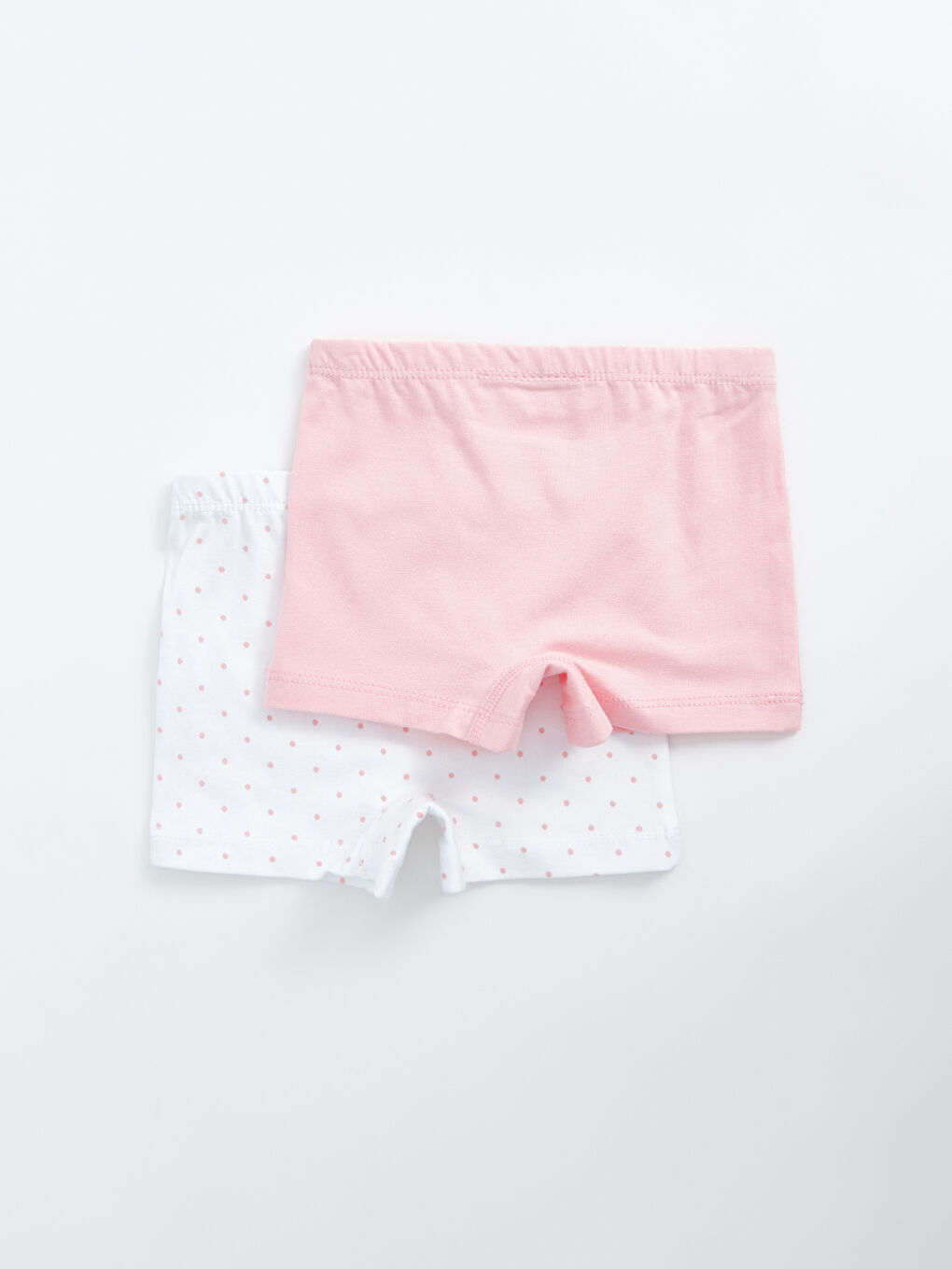 Ekru Beli Lastikli Kız Bebek Boxer 2'li-1