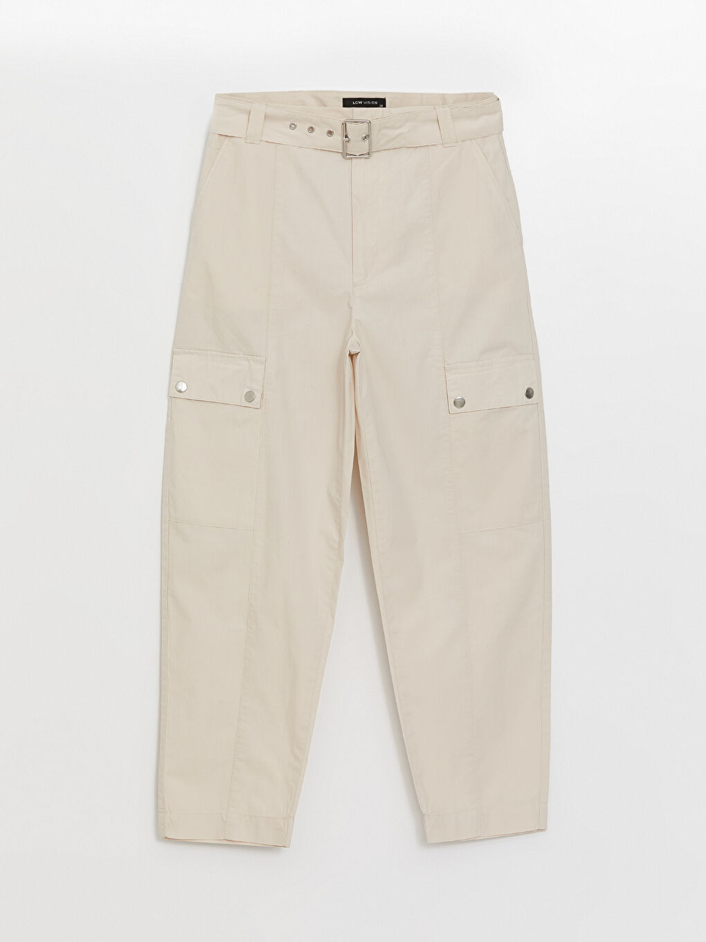 Belted Waist Slim Fit Women's Cargo Trousers -S4JN98Z8-VF5