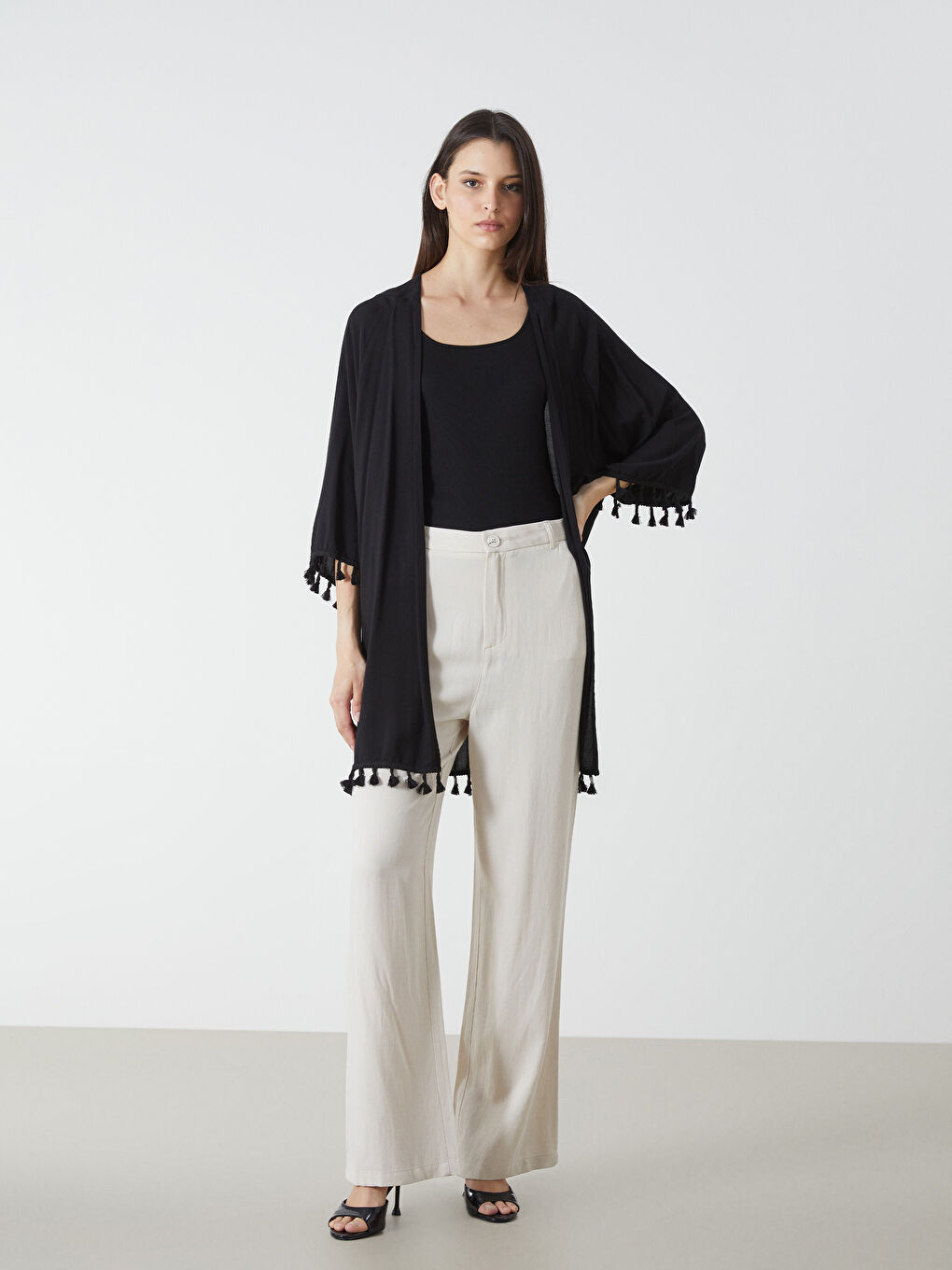 CRNA Kimono Žena -S4JO07Z8-RQL