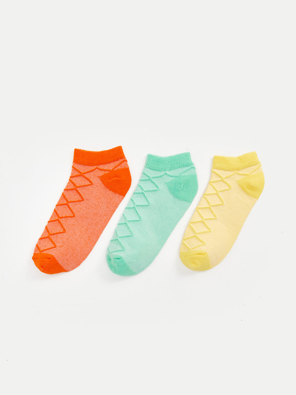 Узорчатые короткие носки для девочек, комплект из 3-х штук
