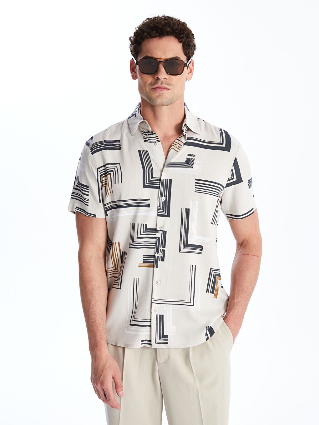 Chemise en Viscose Régulier pour Hommes-1