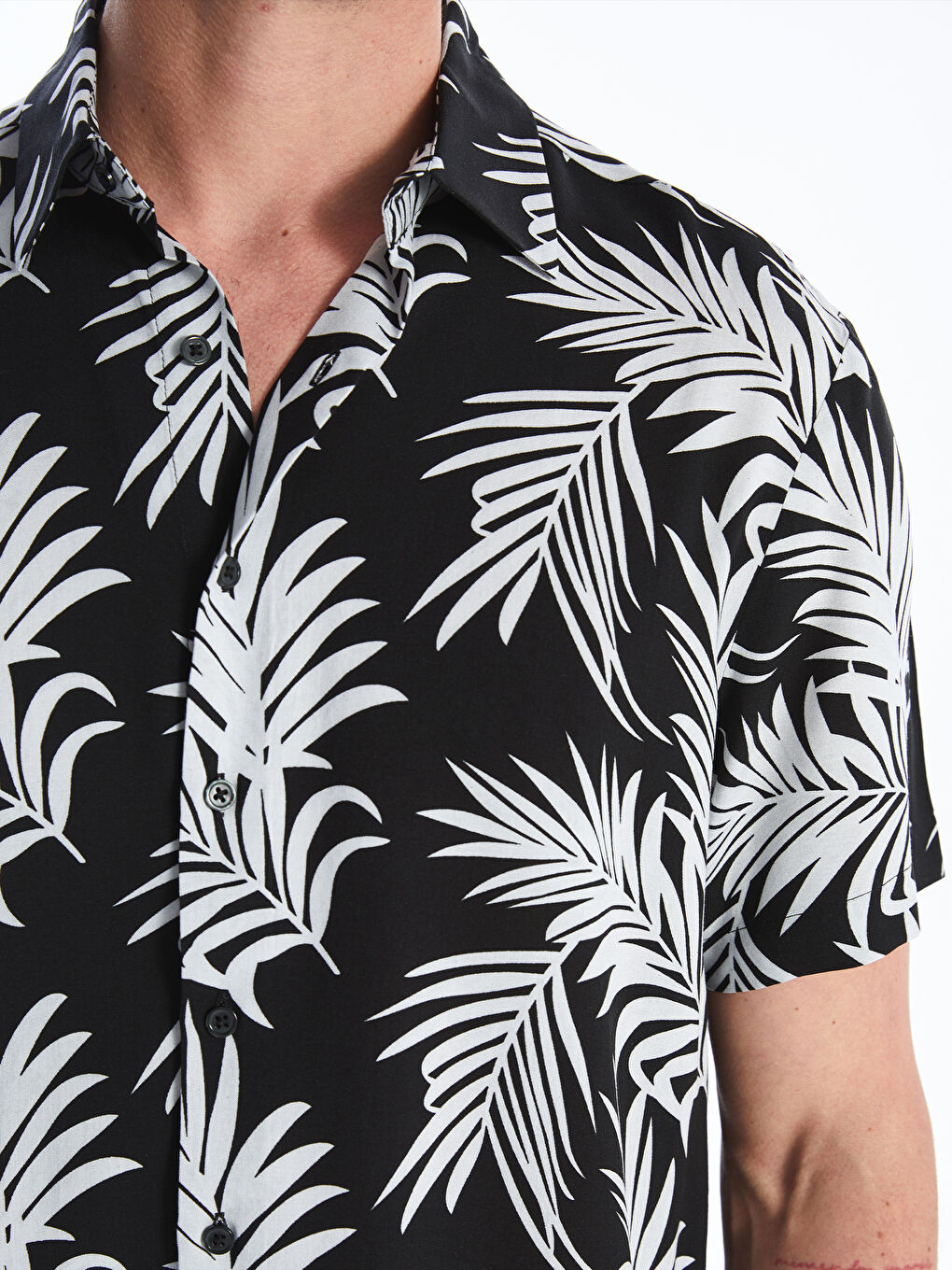 რეგულარული მორგება ვისკოზის მამაკაცის პერანგი-3