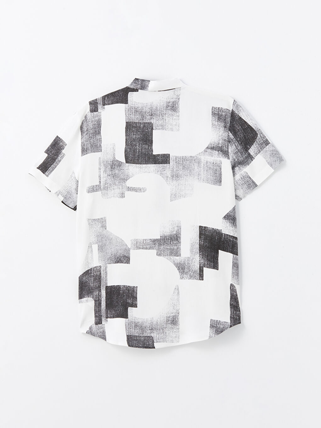 Chemise pour Hommes à Manches Courtes À Motifs en Viscose Coupe Régulière-6