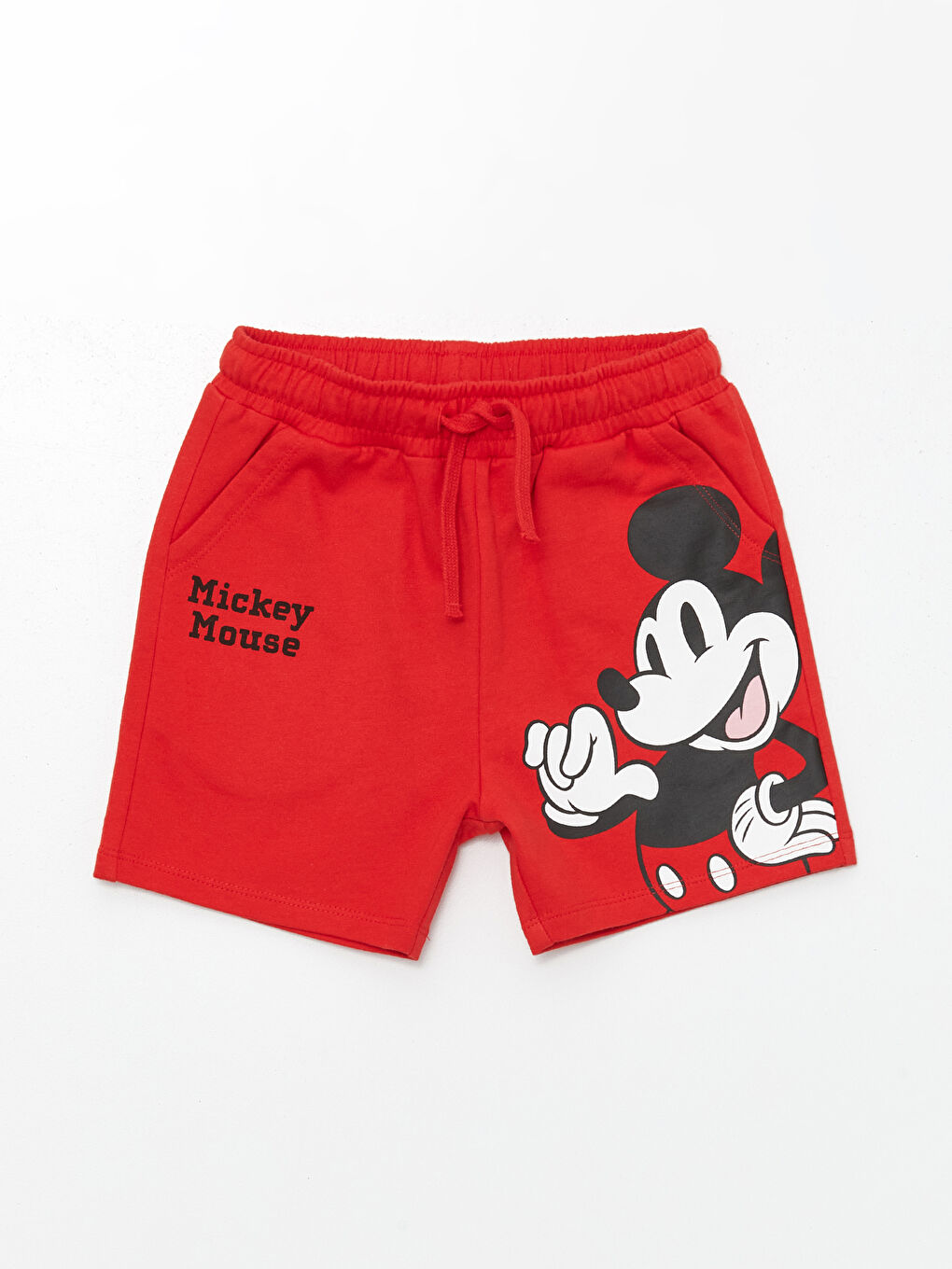 Mickey Mouse Printed Baby Boy Shorts With Elastic Waist -S4JO33Z1-HBH
