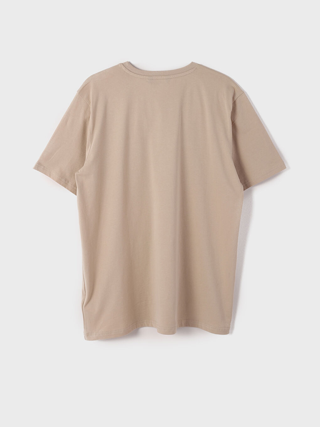 Crew Neck Short Sleeve Printed Combed Cotton Men's T-shirt-3