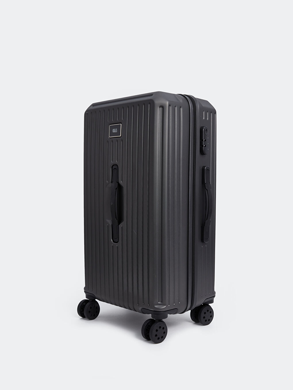 Gri Kilit Detaylı Orta Boy Valiz