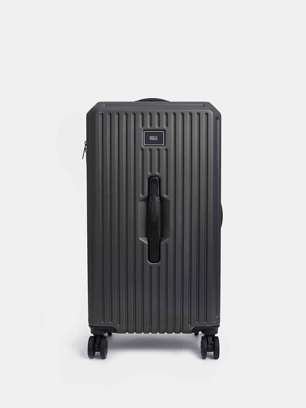 Gri Kilit Detaylı Orta Boy Valiz-1