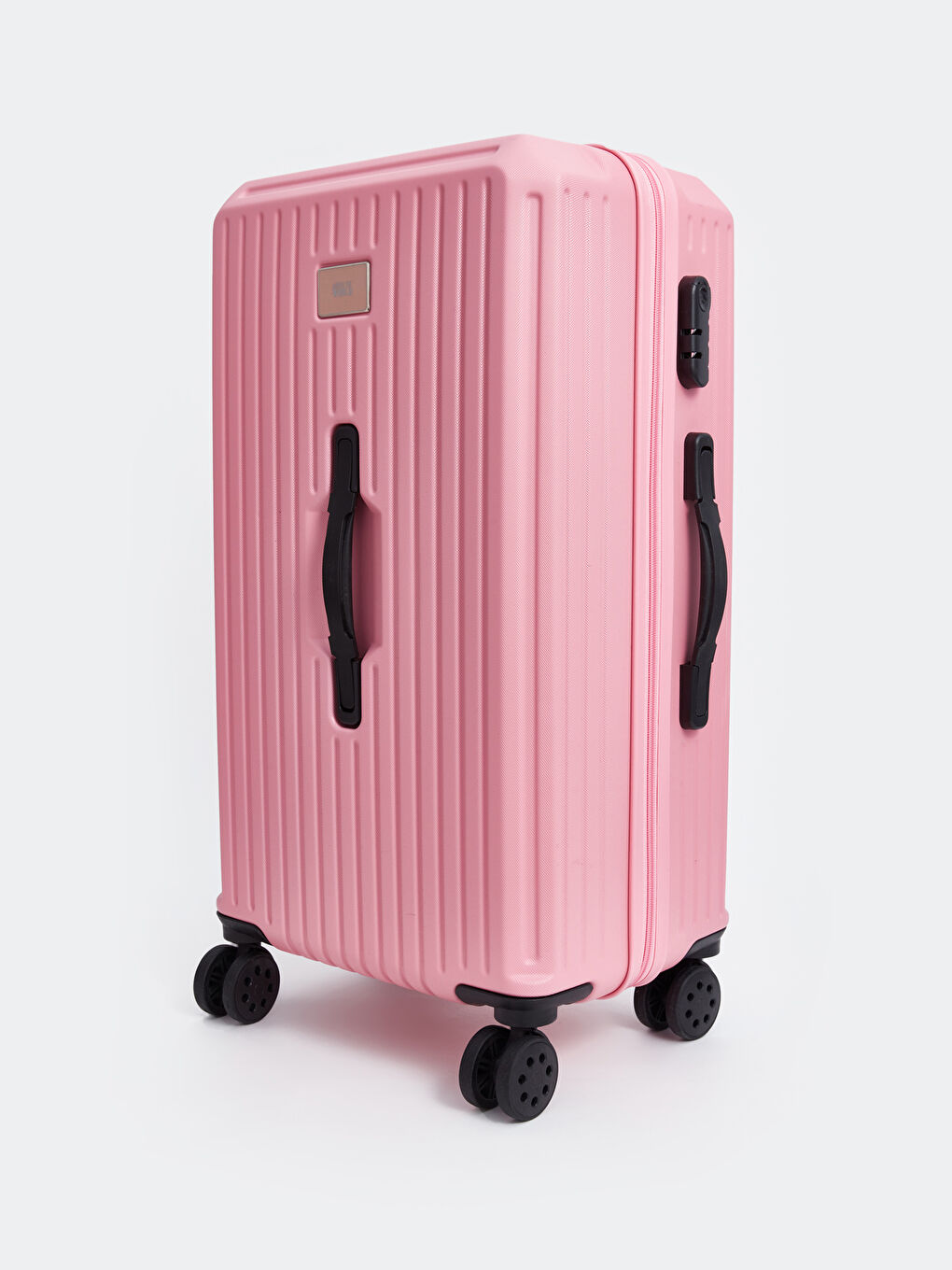 Pembe Kilit Detaylı Büyük Boy Valiz