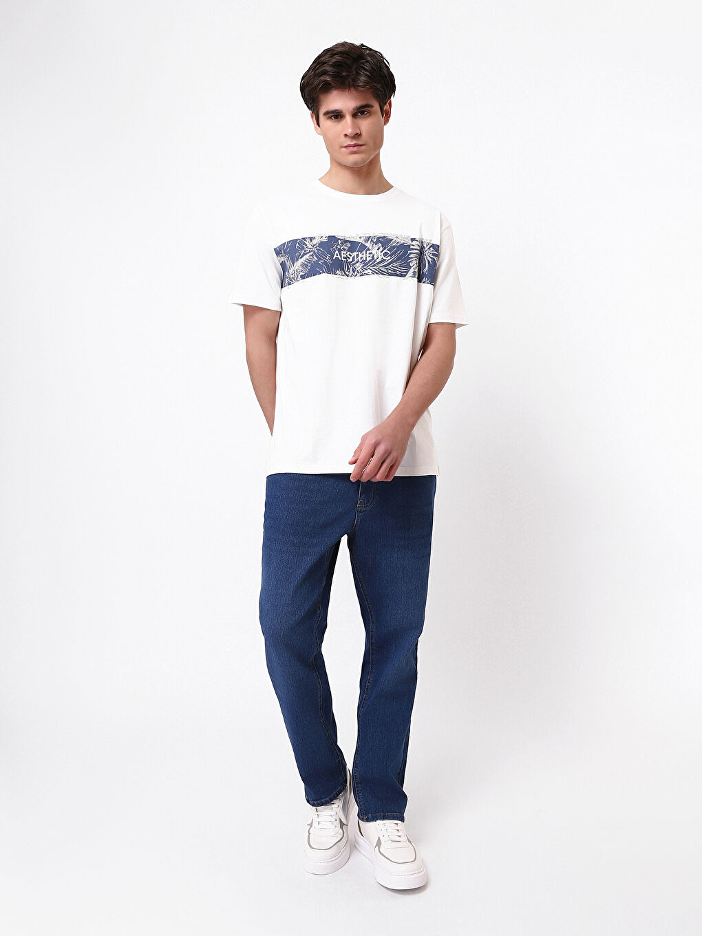 Crew Neck Printed Short Sleeve Men's T-Shirt-1