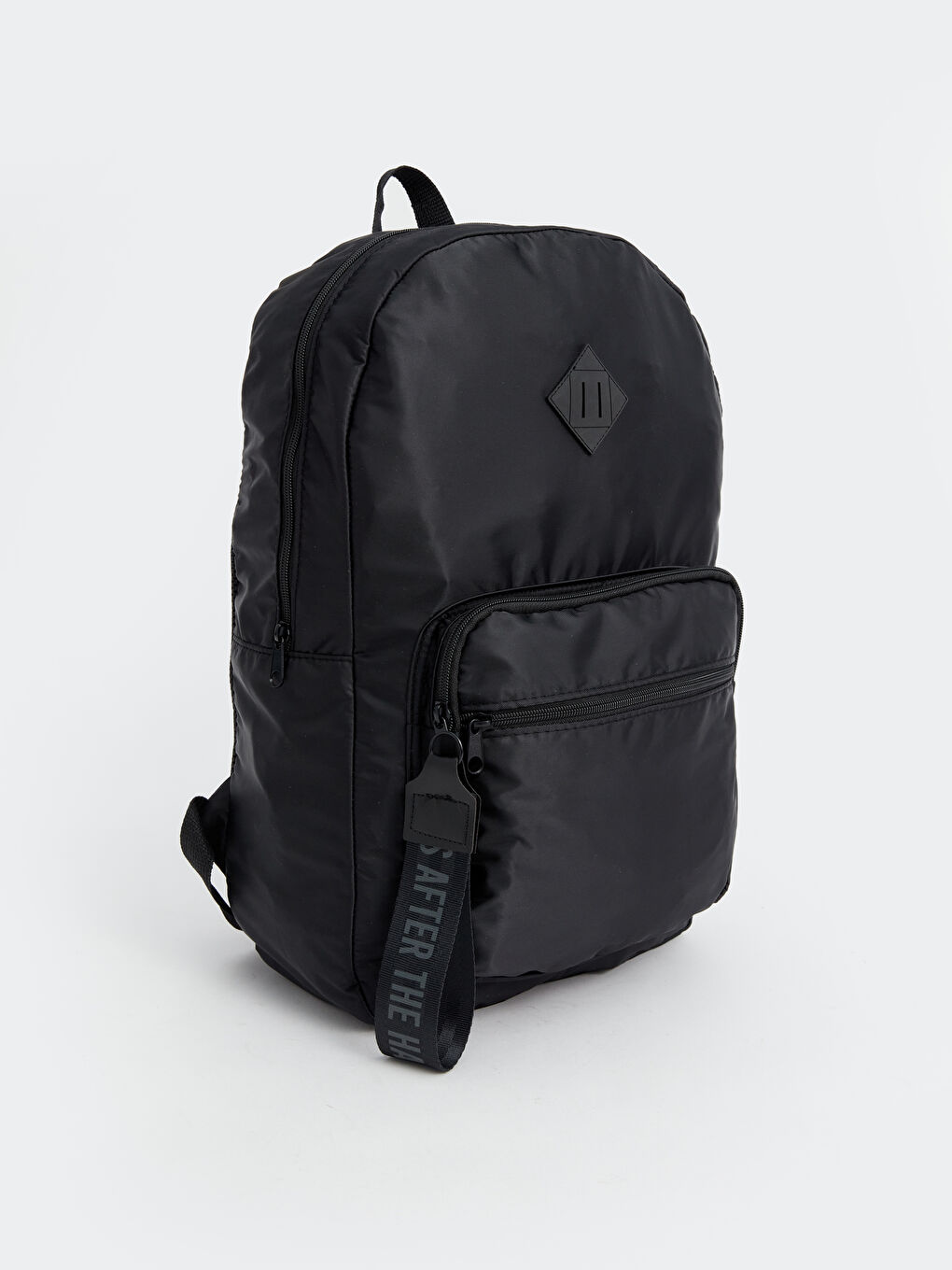 Siyah Düz Laptop Bölmeli Erkek Sırt Çantası-3