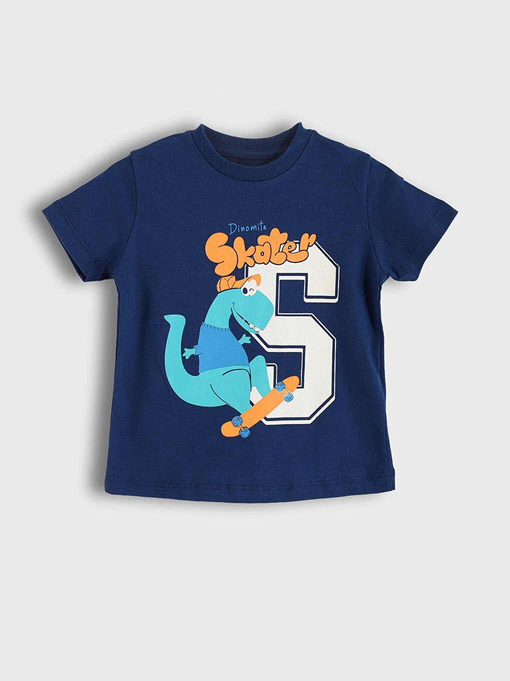 Crew Neck Short Sleeve Printed Baby Boys' T-Shirt and Shorts 2 Pack Set-1
