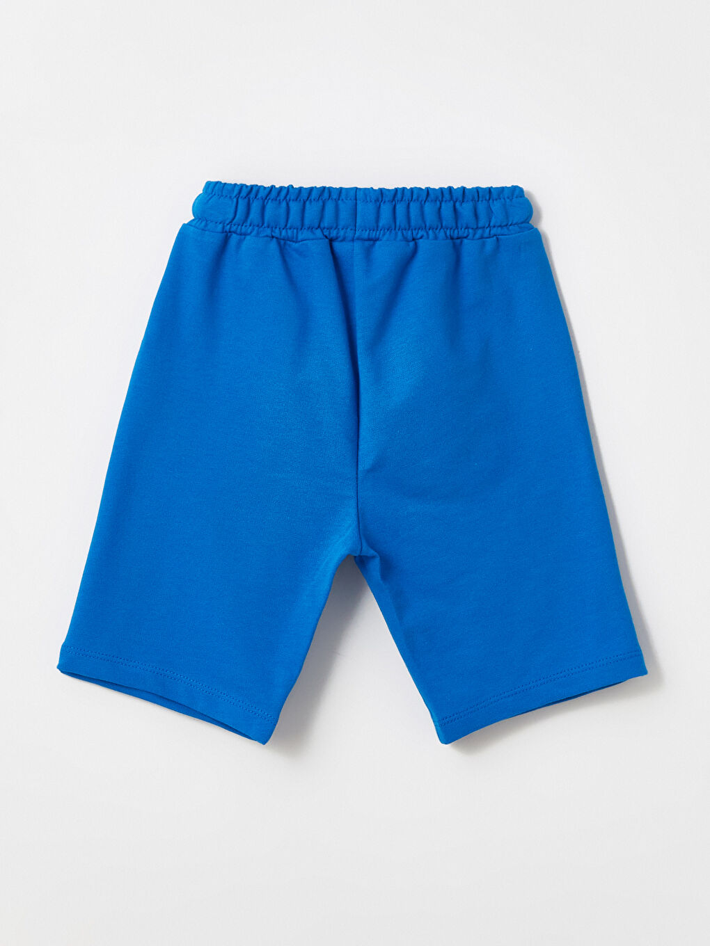 Mavi Beli Lastikli Baskılı Erkek Bebek Şort-1