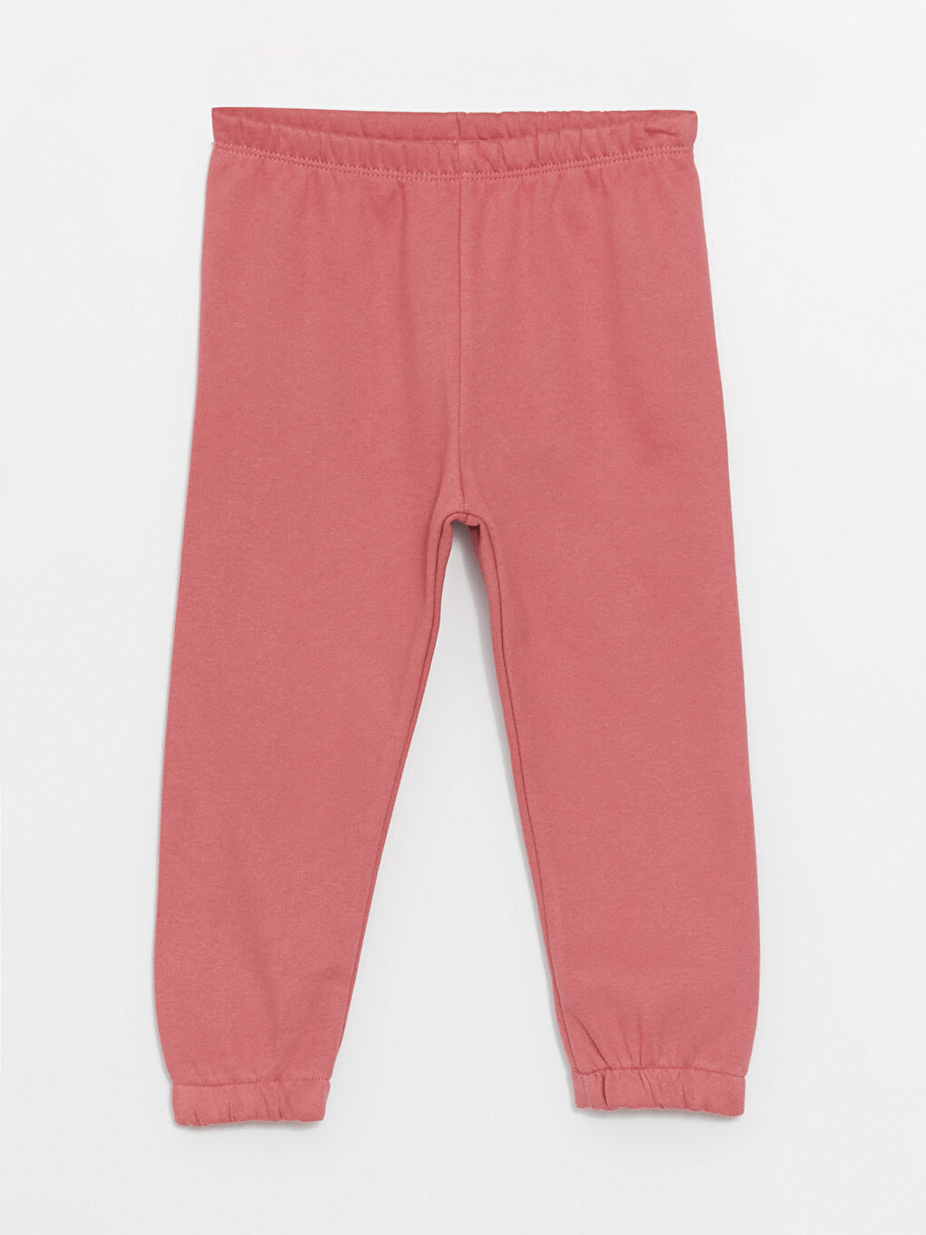 Pembe Beli Lastikli Basic Kız Bebek Eşofman Alt