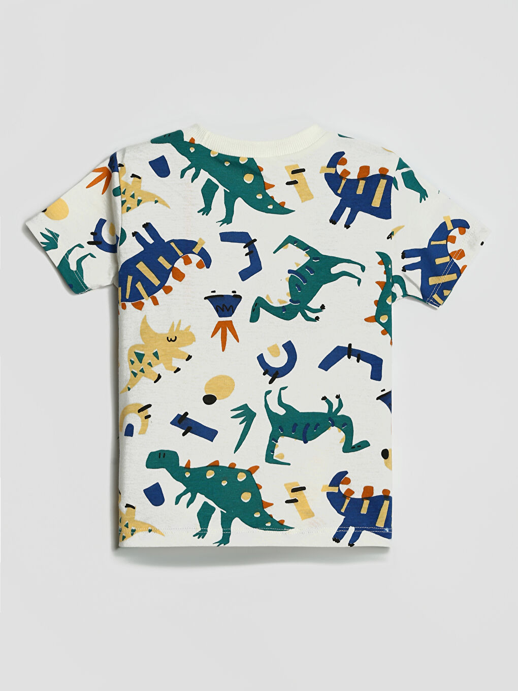 تيشيرت بياقة دائرية مطبوع وشورت للأولاد الرضع - طقم من قطعتين-2