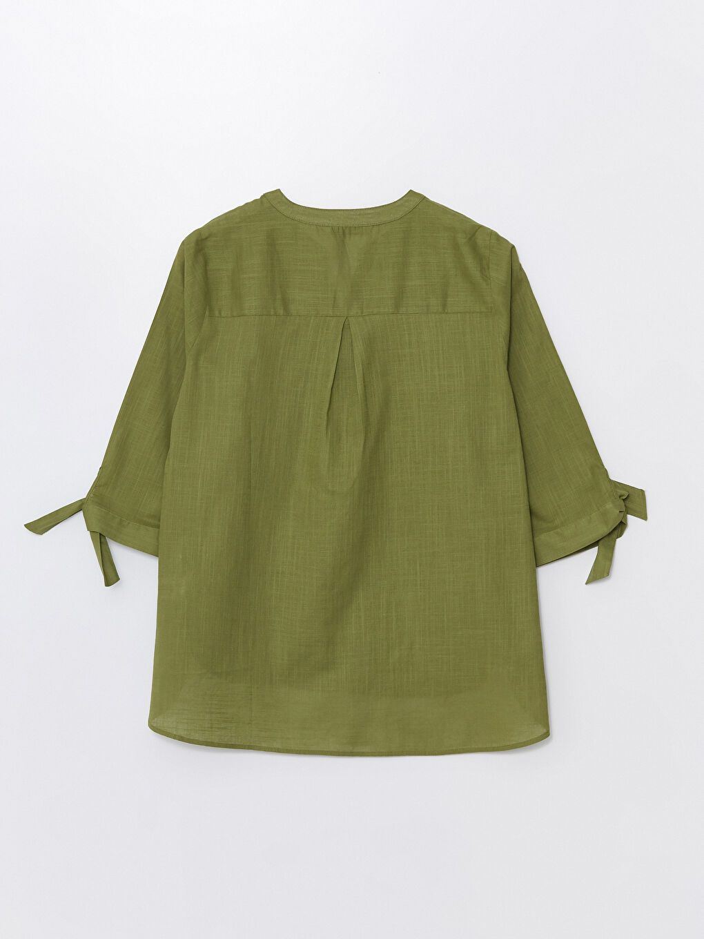 Women's Notch Neck Plain Blouse -S4JP97Z8-HBD