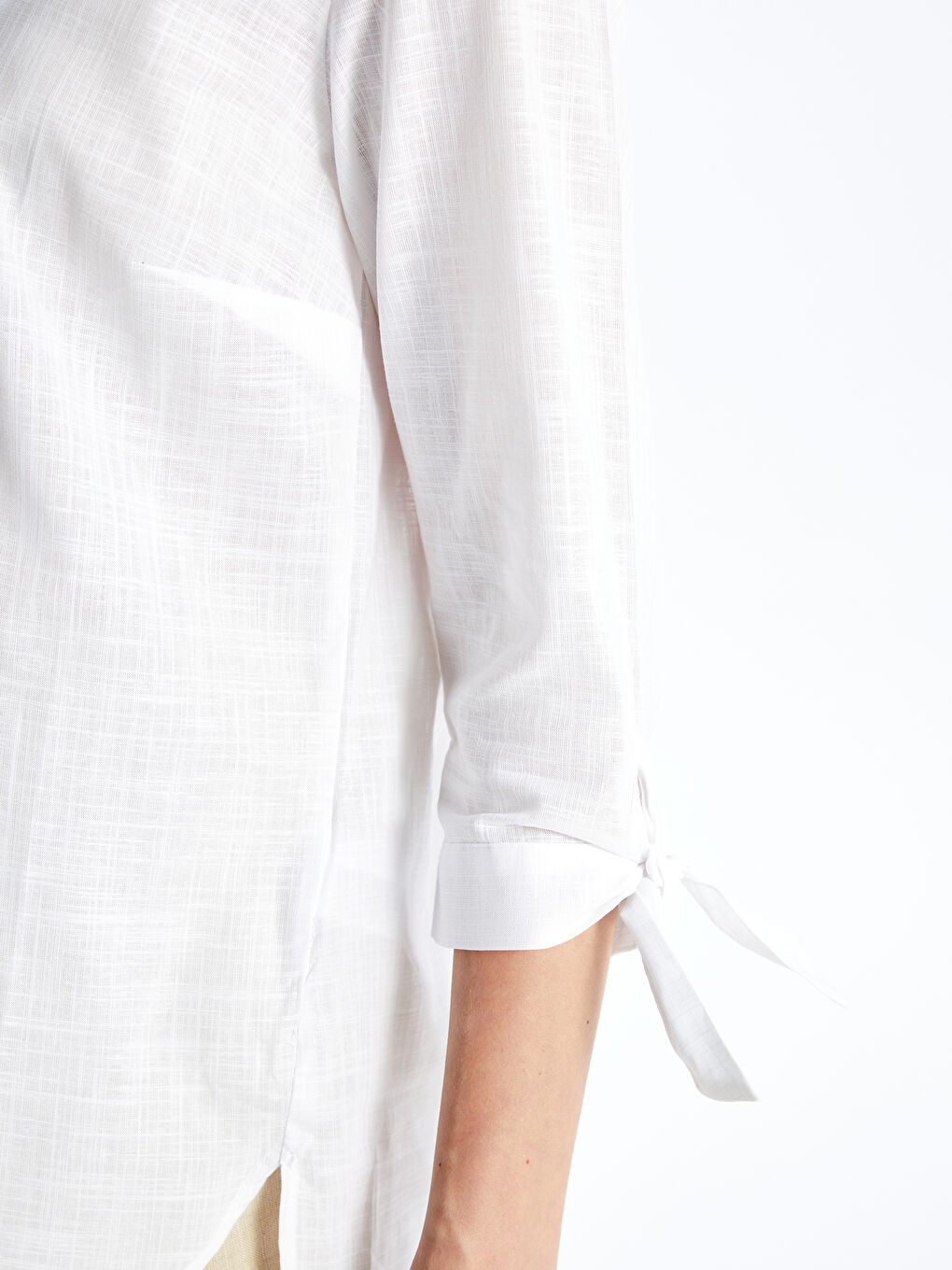Women's Notch Neck Plain Blouse -S4JP97Z8-KE8