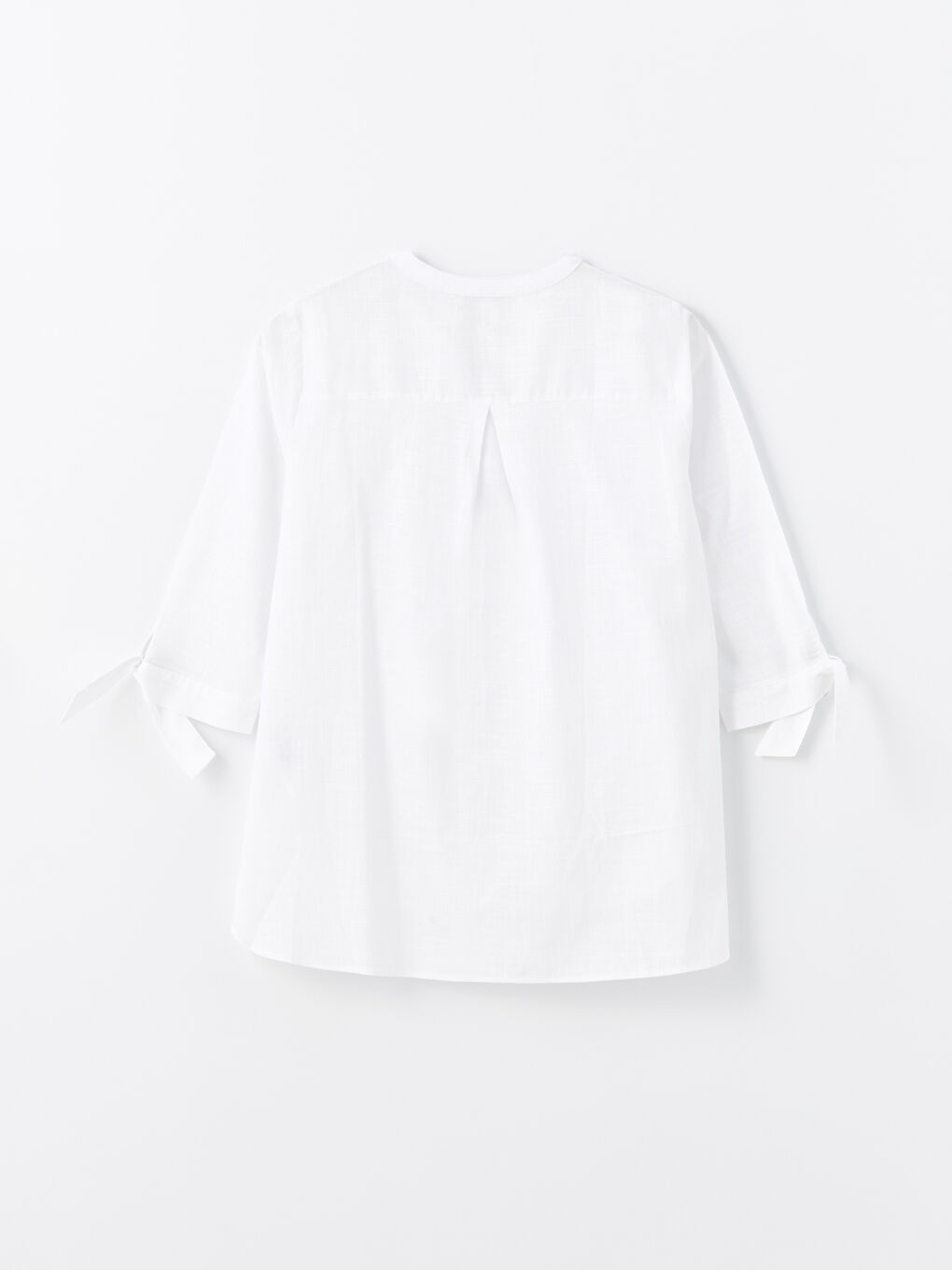 Women's Notch Neck Plain Blouse -S4JP97Z8-KE8