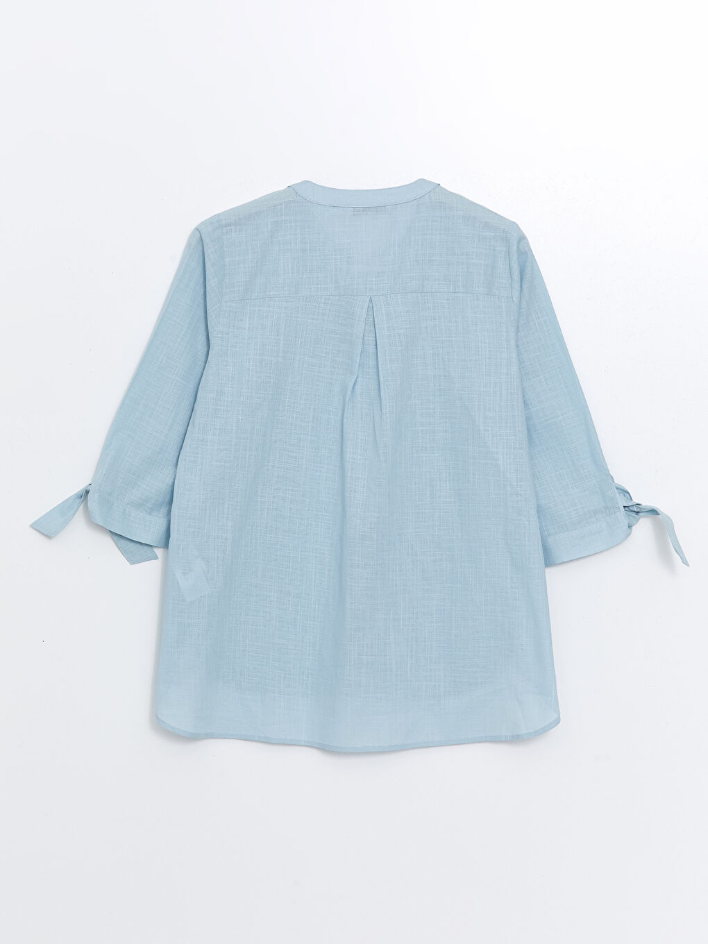 Women's Notch Neck Plain Blouse -S4JP97Z8-PPZ