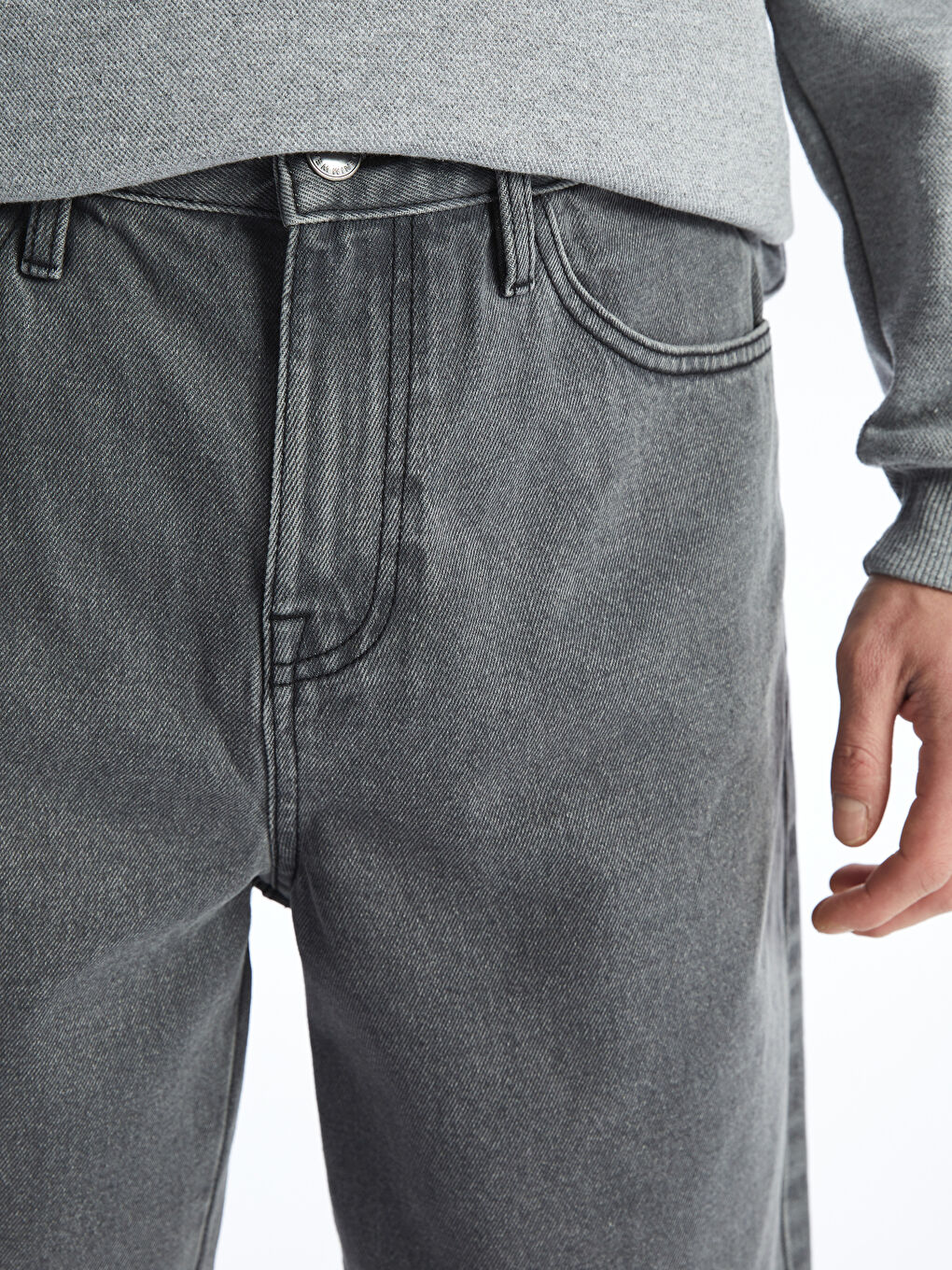 თავისუფალი ჭრის მამაკაცის ჯინსის შორტები-3