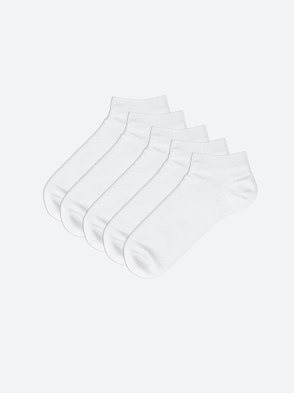 Beyaz Erkek Patik Çorap 5'li-1