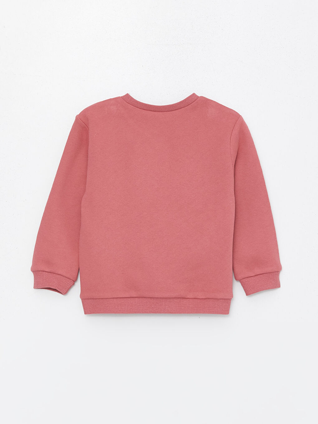 Pembe Bisiklet Yaka Uzun Kollu Baskılı Kız Bebek Sweatshirt ve Eşofman Alt 2'li Takım-2