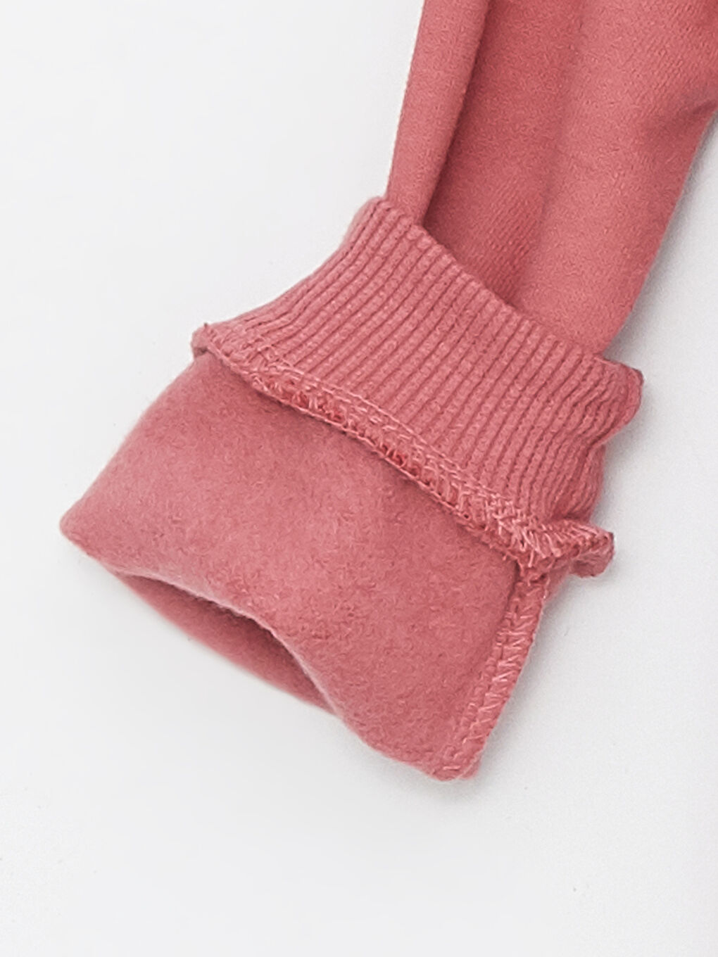 Pembe Bisiklet Yaka Uzun Kollu Baskılı Kız Bebek Sweatshirt ve Eşofman Alt 2'li Takım-5