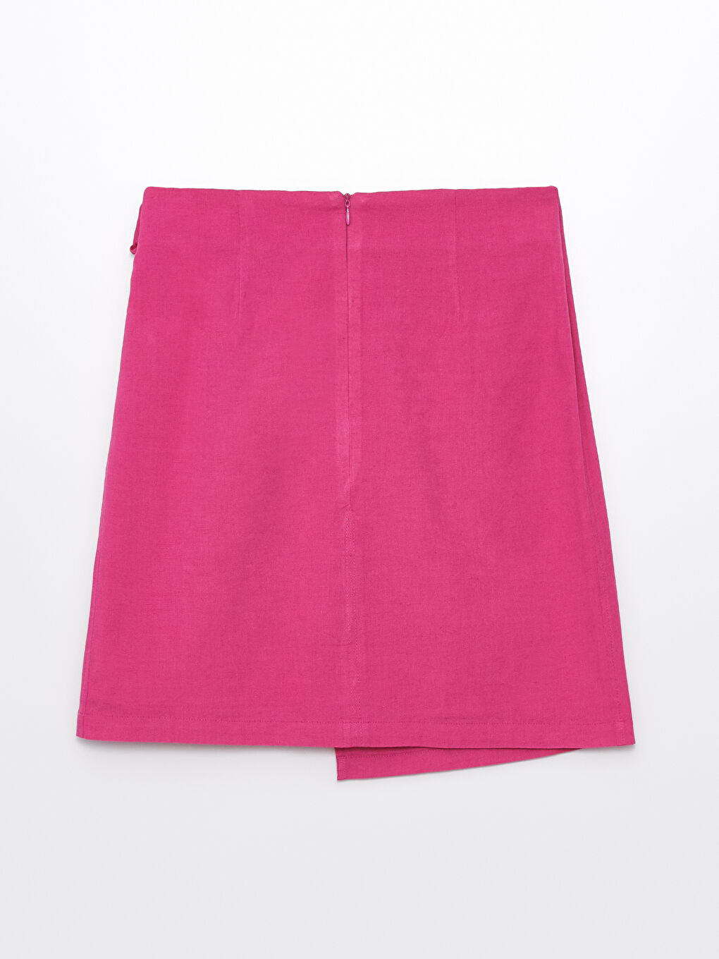 Women's Plain Linen Blend Skirt with Waist Tie -S4JR18Z8-R29