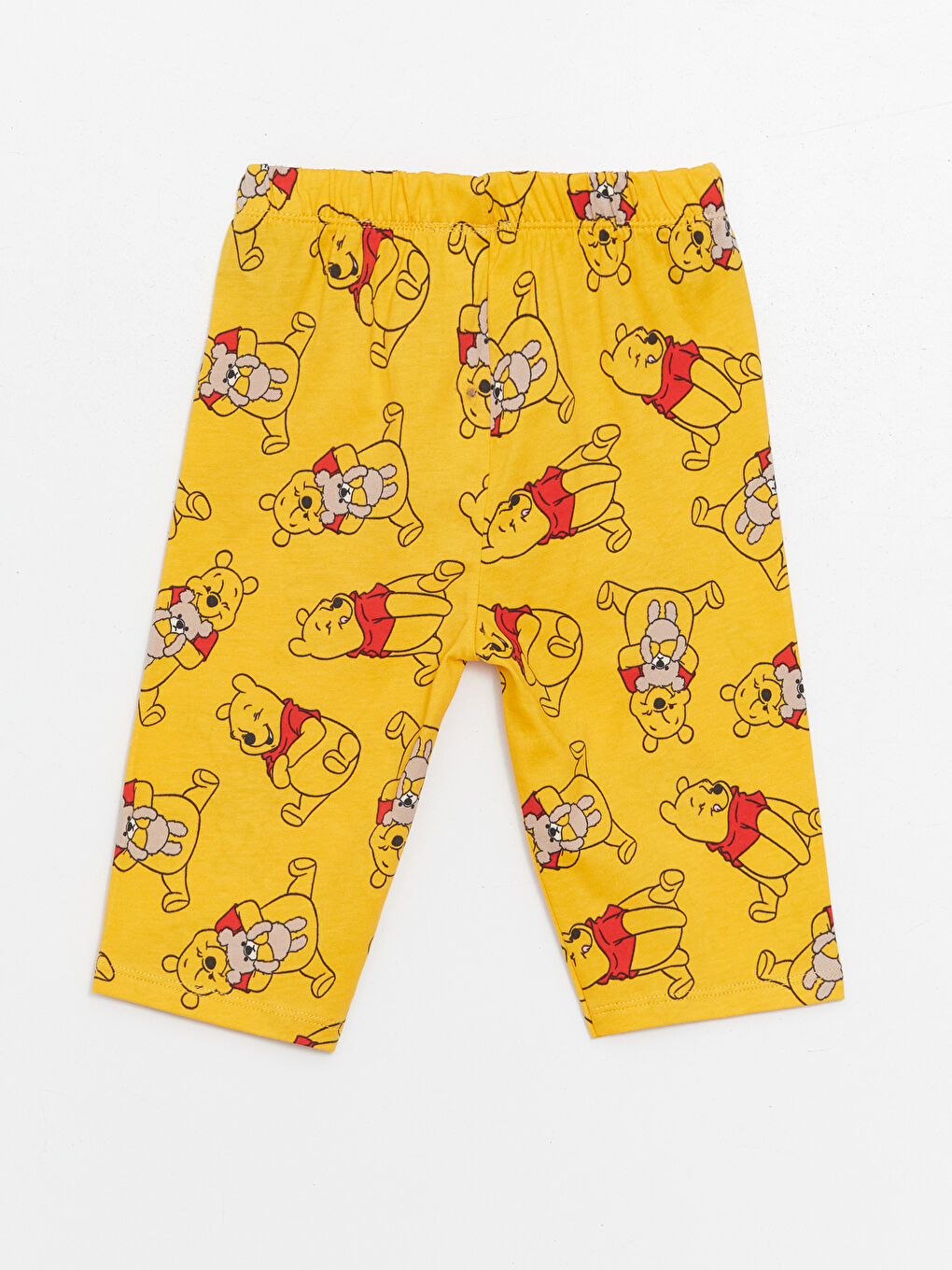 Sarı Beli Lastikli Winnie the Pooh Baskılı Erkek Bebek Pijama Alt-1