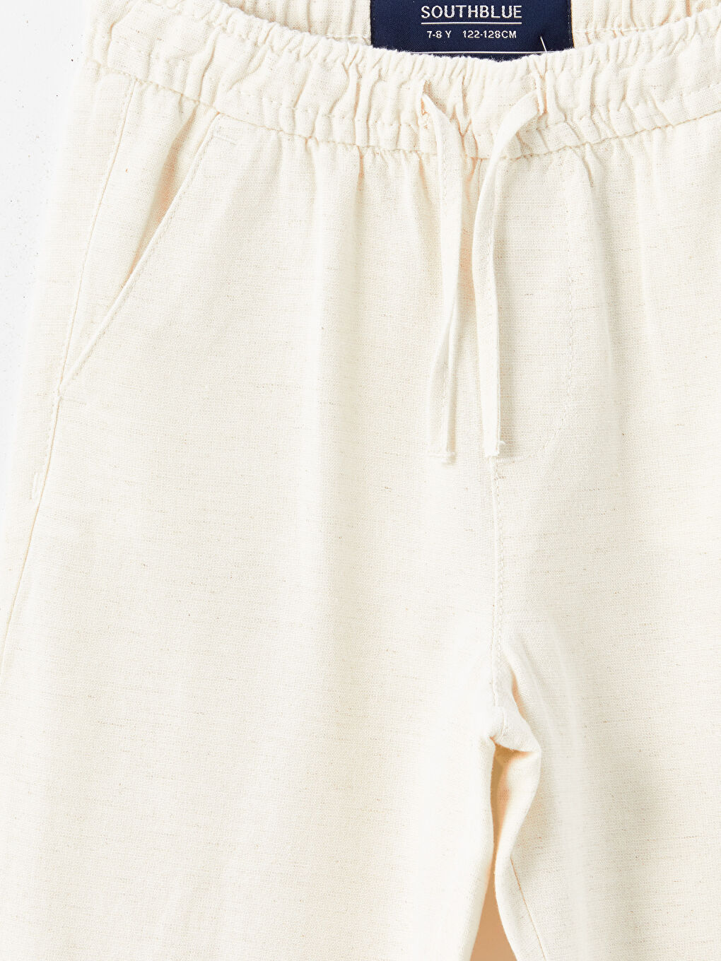 Elastic Waist Linen Blend Boy's Pants -S4JR32Z4-FWZ
