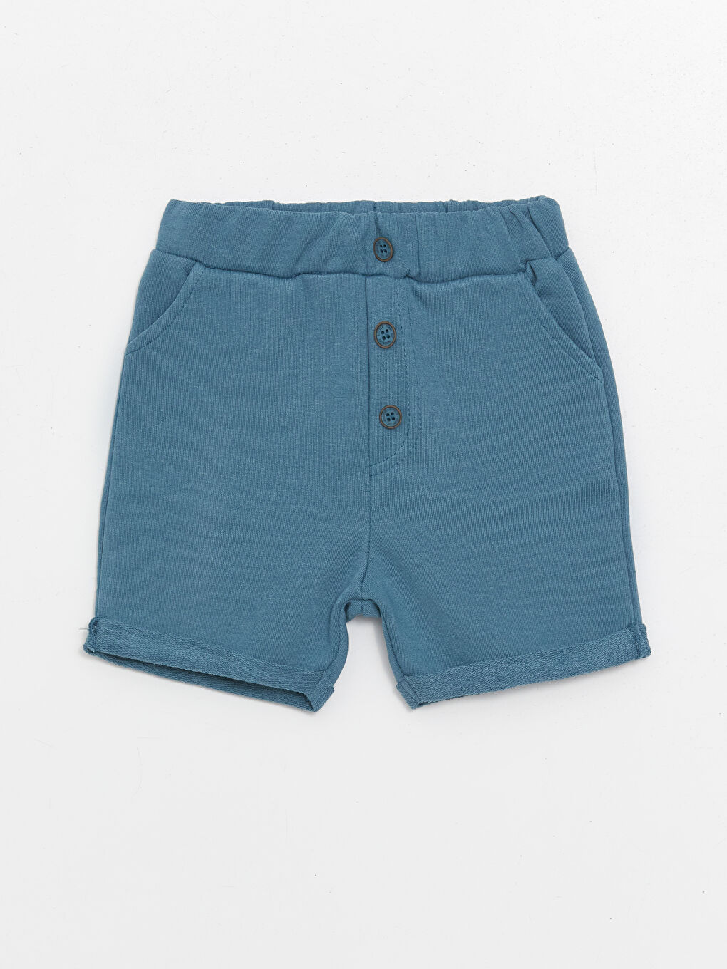 Petrol Beli Lastikli Basic Erkek Bebek Şort