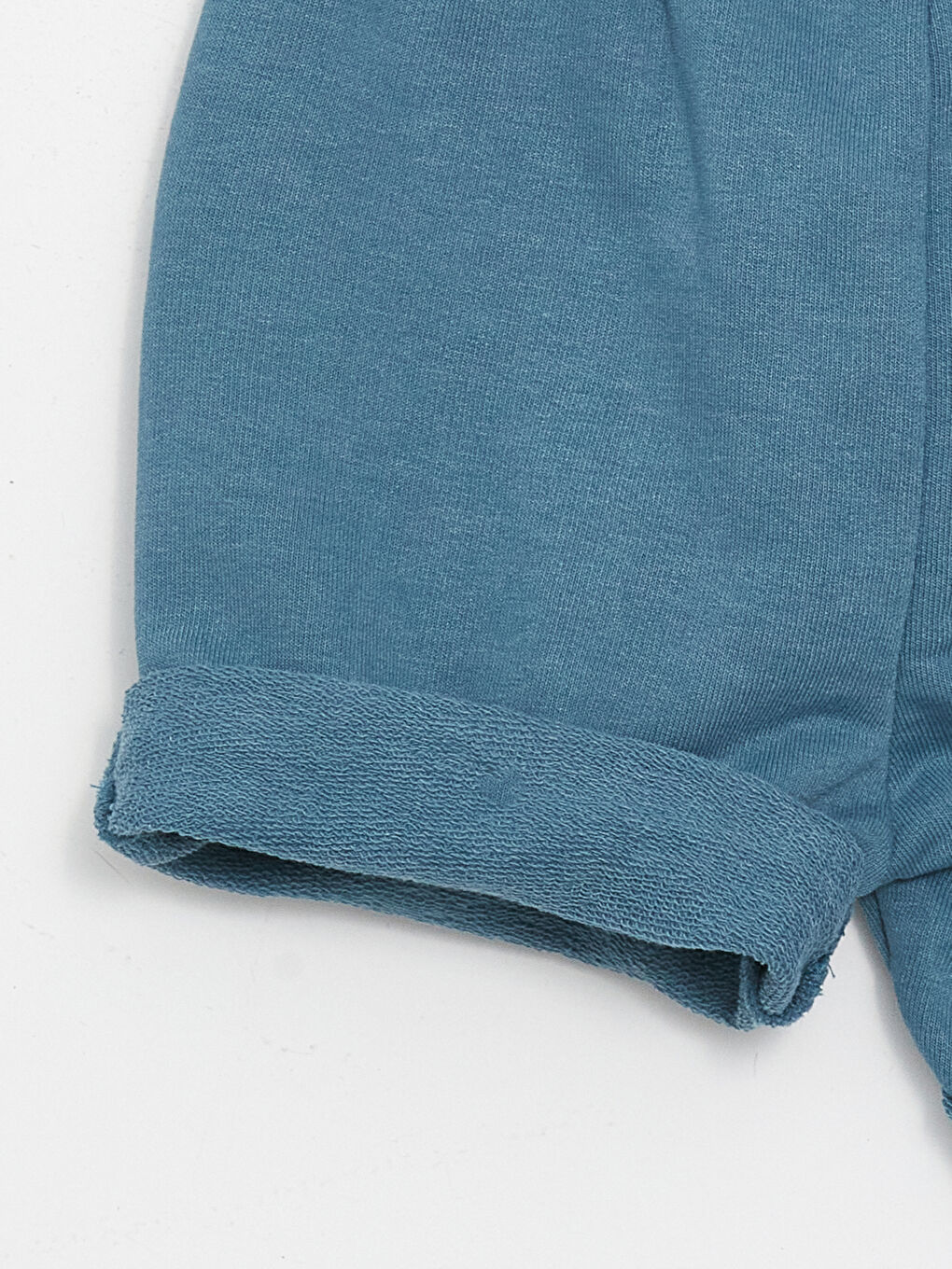 Petrol Beli Lastikli Basic Erkek Bebek Şort-2