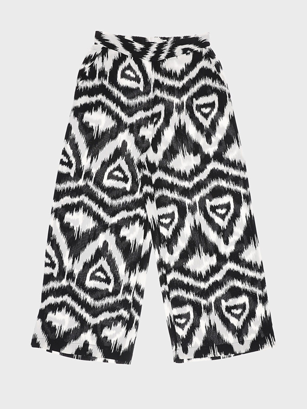 Patterned Women's Capri with Elastic Waist -S4JR53Z8-LQJ